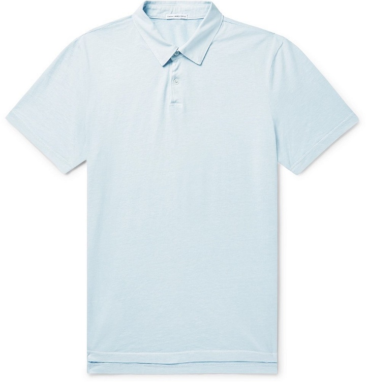 Photo: James Perse - Supima Cotton-Jersey Polo Shirt - Men - Sky blue