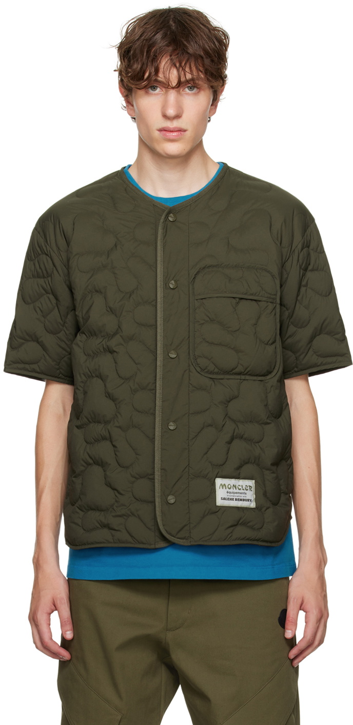 Moncler Genius Moncler Salehe Bembury Green Press-Stud Down Jacket