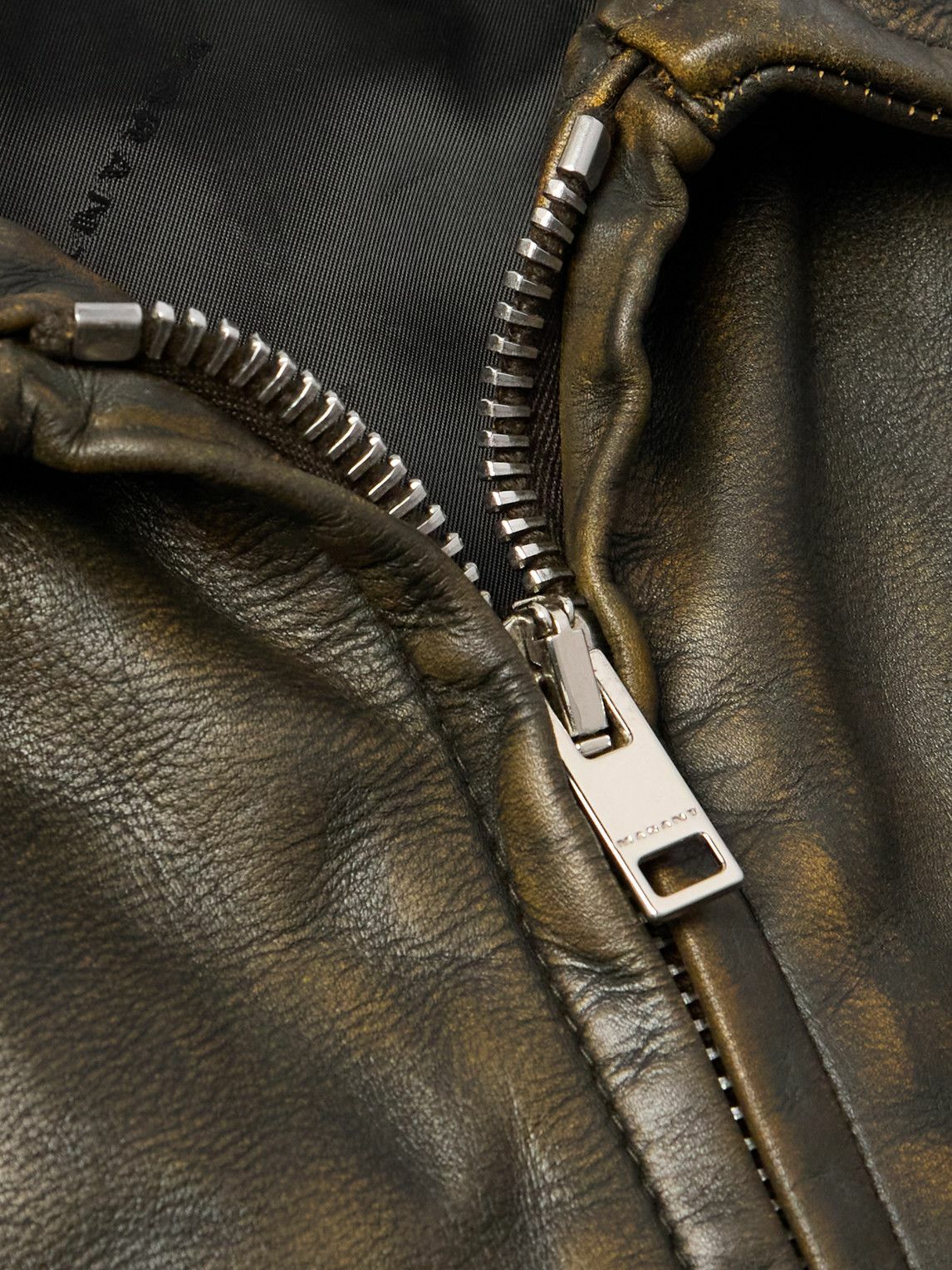 Marant - Braian Leather Blouson Jacket - Brown