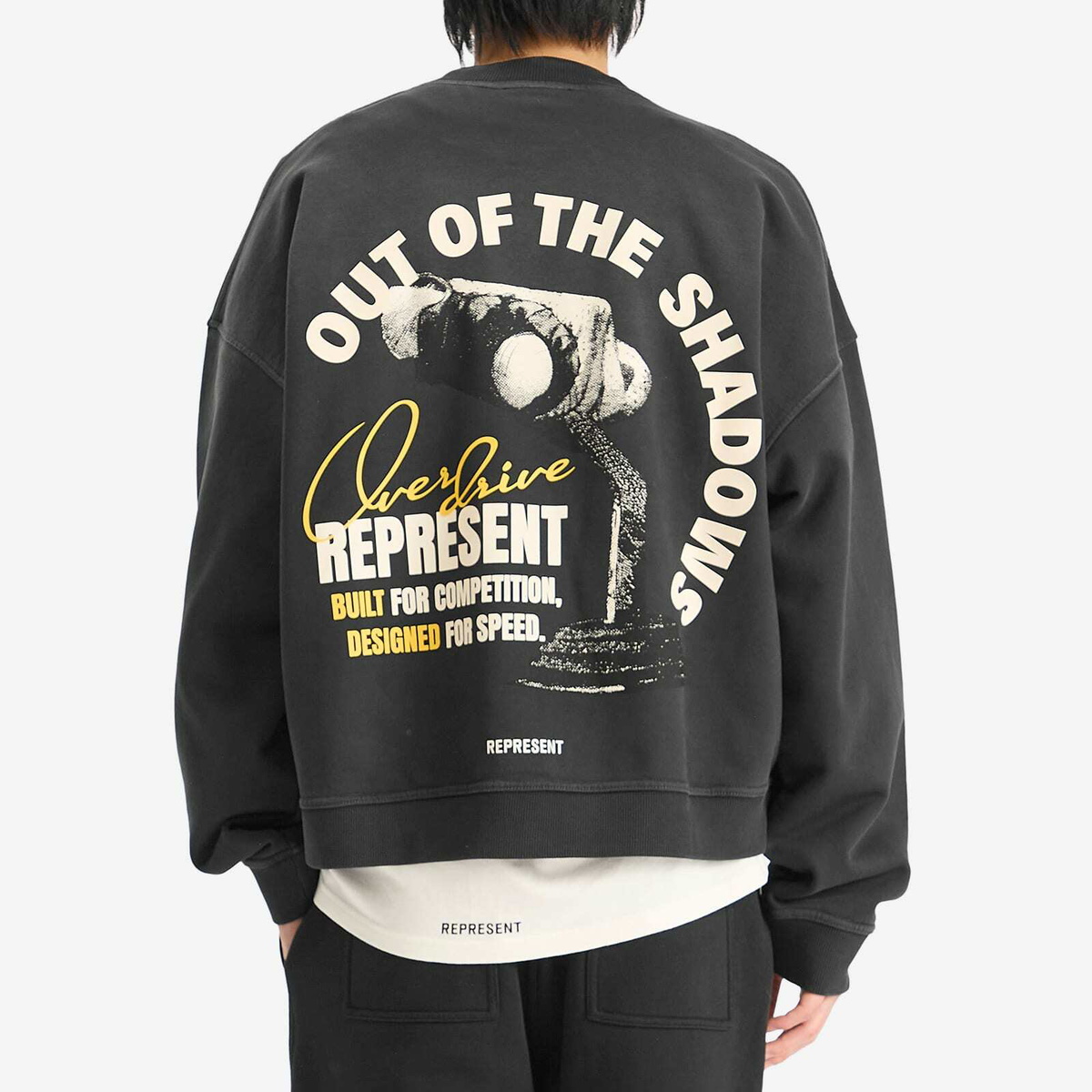 Represent Men's Out Of The Shadows Sweatshirt in Stained Black