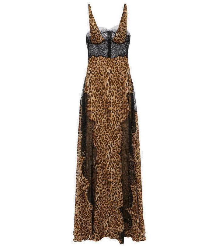 Photo: Costarellos Leopard-print lace-trimmed gown