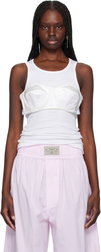 Photo: VAQUERA White Balconette Bra Tank Top