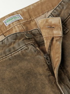 Guess USA - Gusa Straight-Leg Distressed Cotton-Twill Cargo Trousers - Brown