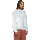 MM6 Maison Margiela Blue Paint Splatter Denim Jacket