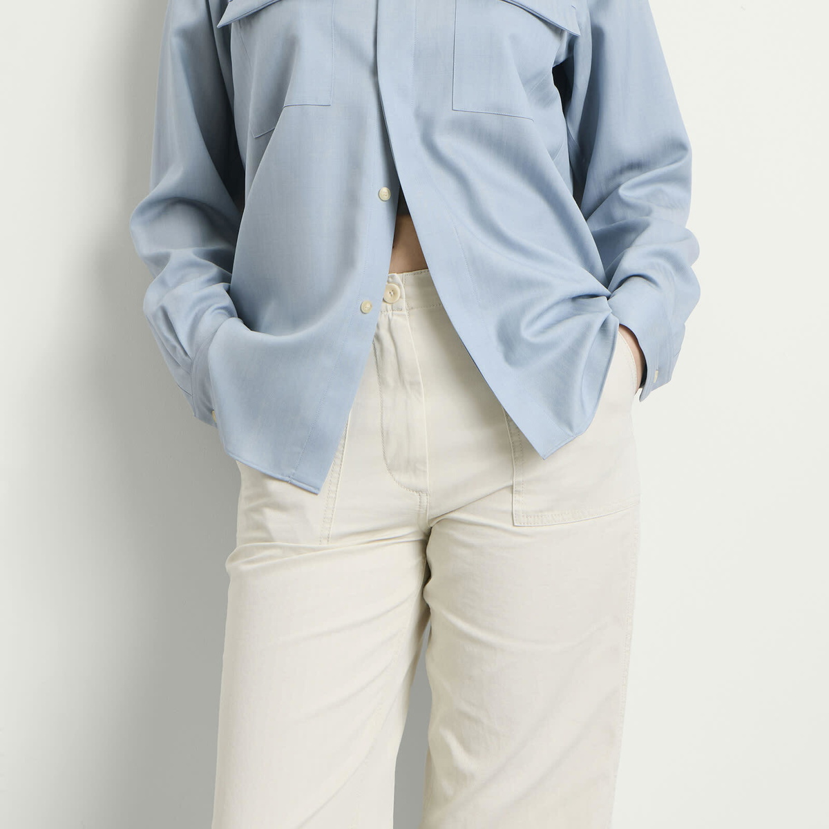 Nothing Written Women's Meadow Washed Cotton Pants in Ivory