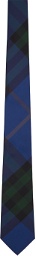 Burberry Blue Check Silk Tie