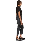 Sacai Black Pleated Wrap Skirt Jeans
