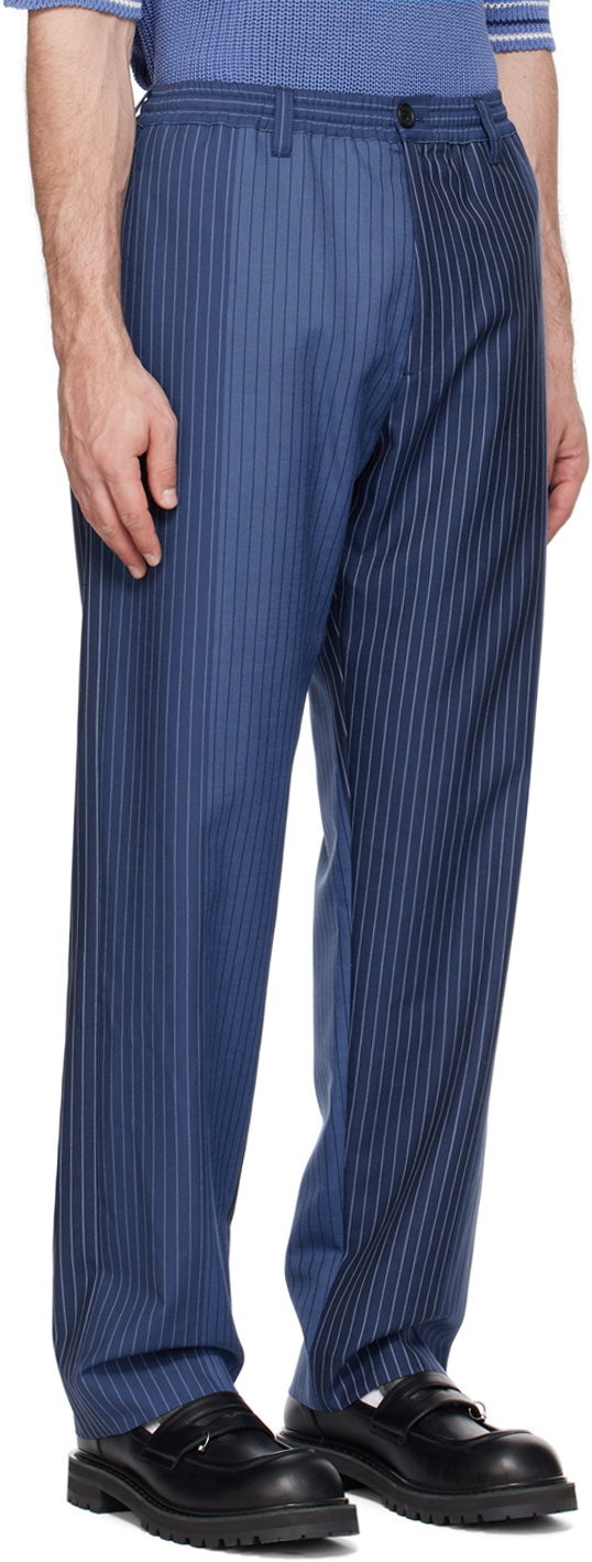 Marni Navy Pinstripe Trousers Marni
