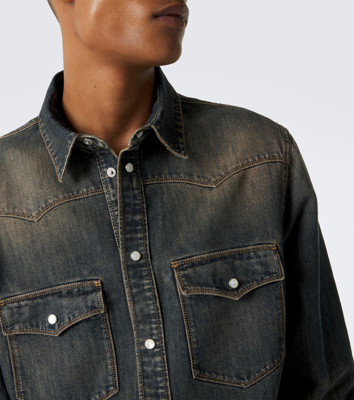 Fendi Faded denim shirt