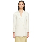 Blossom Off-White Bird Shawl Collar Blazer