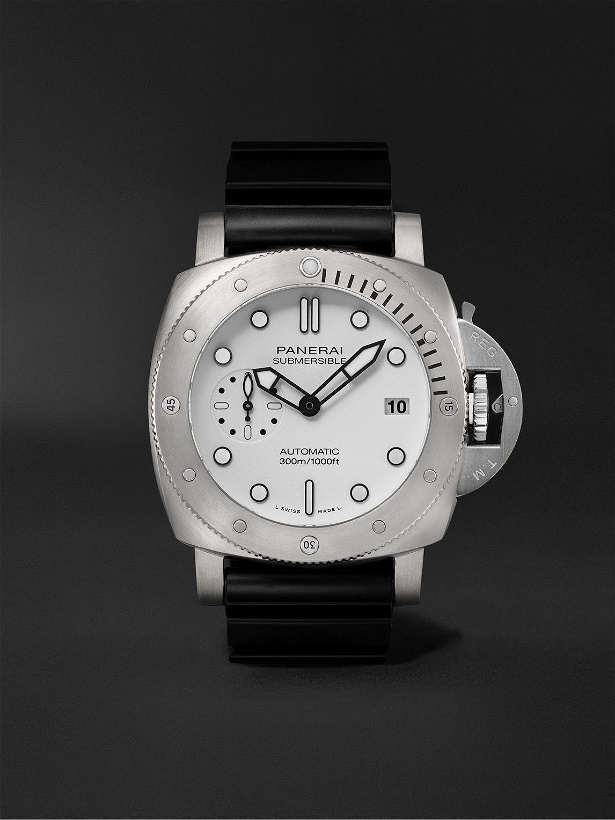 Photo: Panerai - Submersible Automatic 42mm Stainless Steel and Rubber Watch, Ref. No. PAM01223