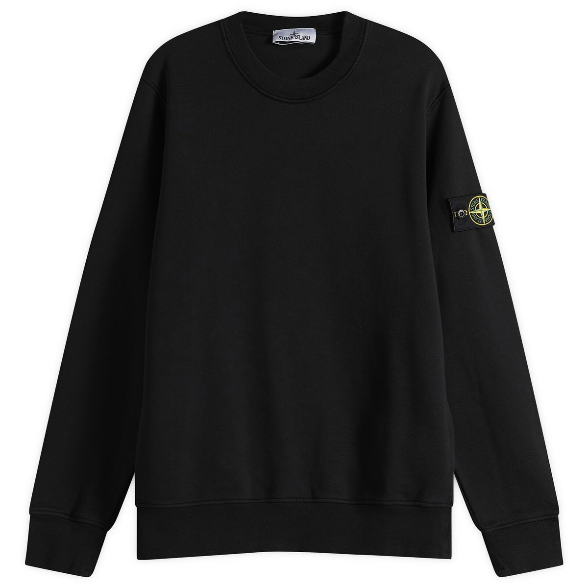 Stone Island Men's Organic Cotton Fleece Sweatshirt in Black