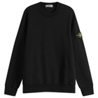 Stone Island Men's Organic Cotton Fleece Sweatshirt in Black