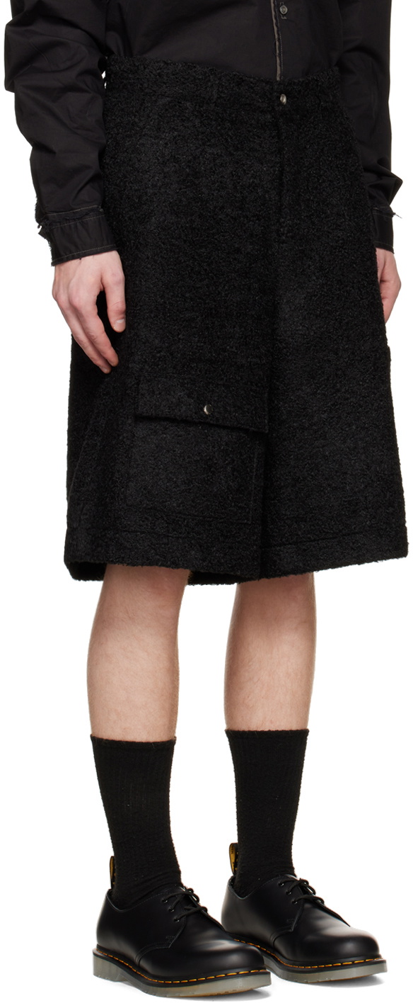Andersson Bell Black Winter Cargo Shorts