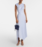 Jimmy Choo Drawstring Mini embellished satin top-handle bag