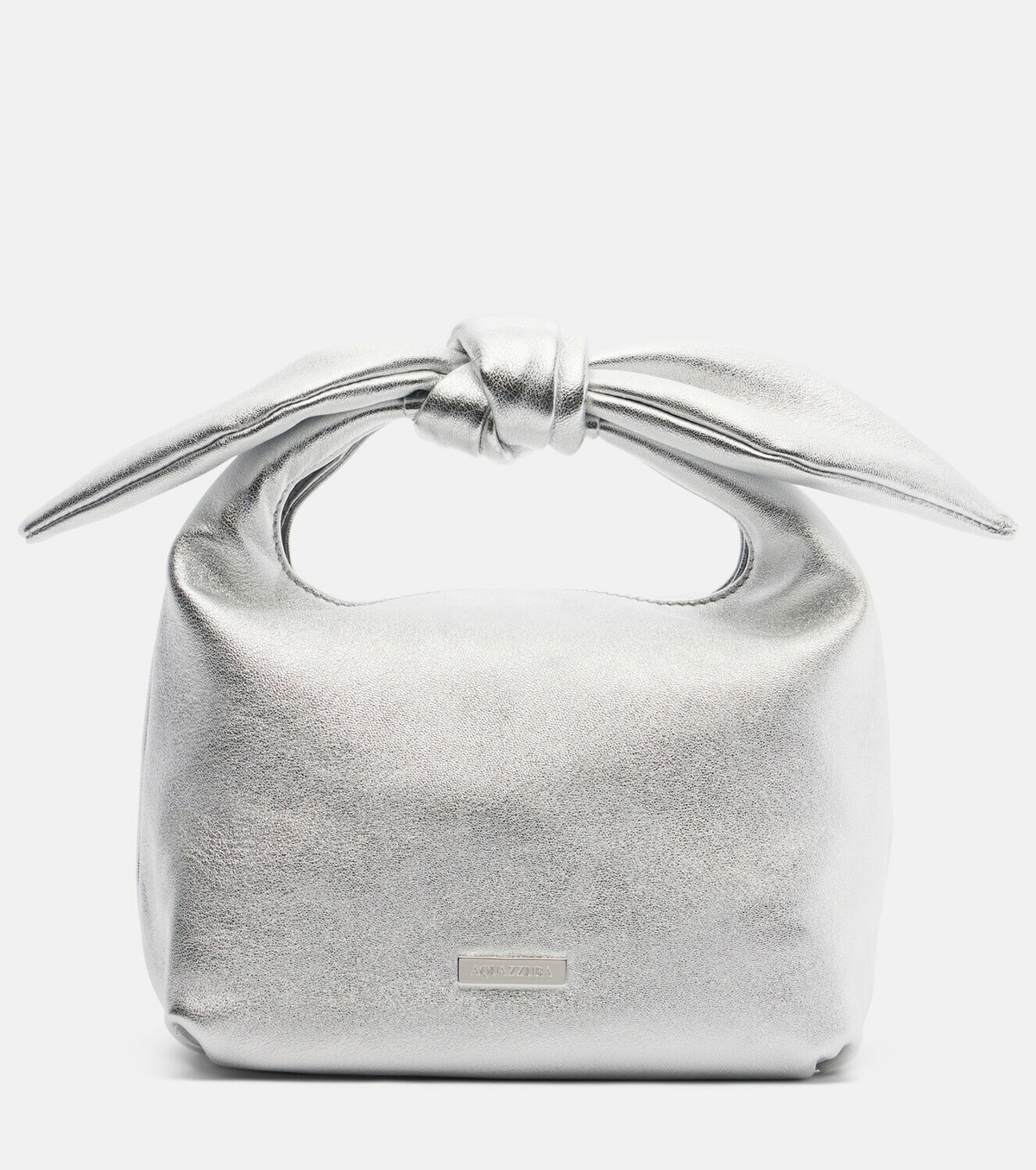 Aquazzura Bow Tie Mini leather top-handle bag