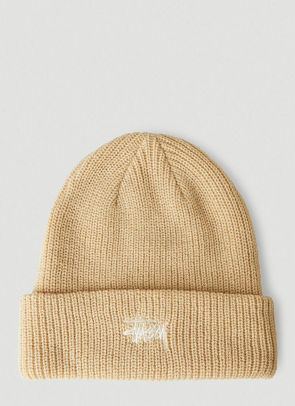 Stüssy - Basic Cuff Beanie Hat in Beige Stussy