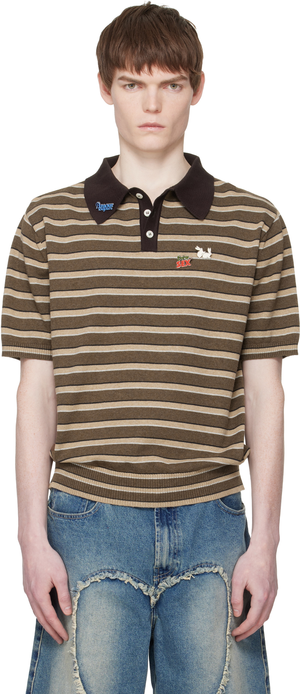 Carne Bollente Brown Pin-Up Patrol Polo