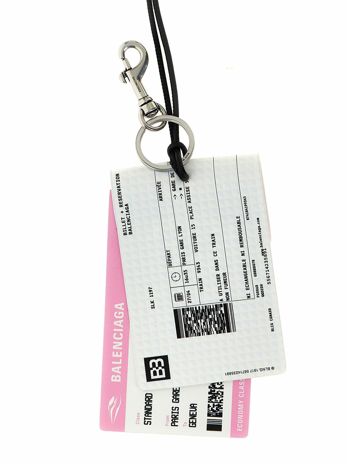 VIP【関税送料無料】希少 Balenciaga Train Ticket Keyring 0400022752651_WHITE?wid=830&