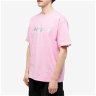 Men's AAPE Laser Foil Back Print Moon Face T-Shirt in Pink