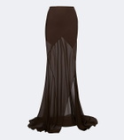 De La Vali Oryx georgette maxi skirt