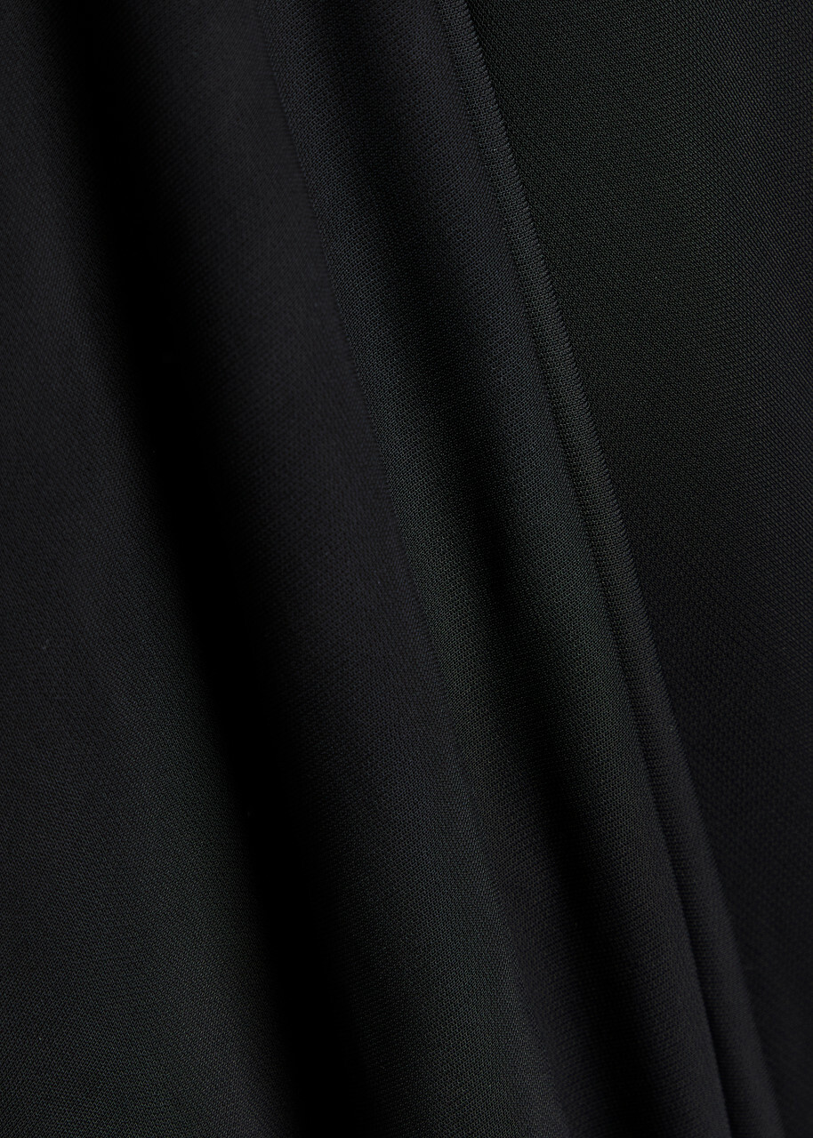 Ganni Ruched Wrap-effect Mesh Maxi Dress Black