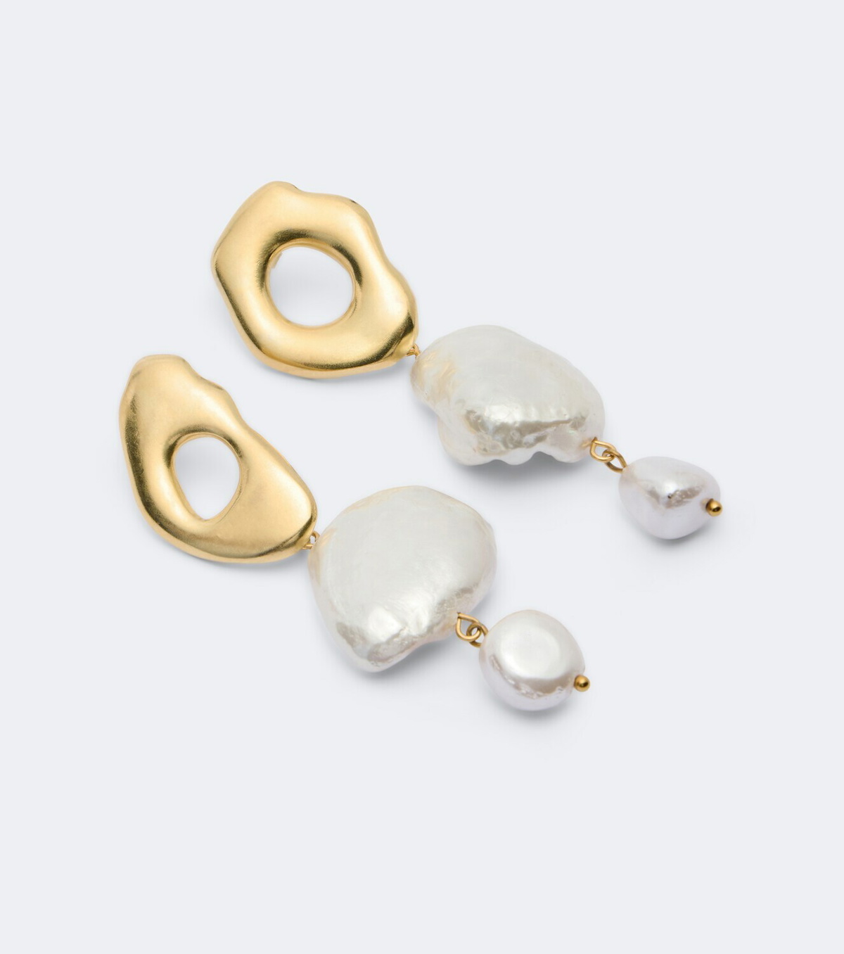 Ysso Delos pearl 24kt gold-plated drop earrings