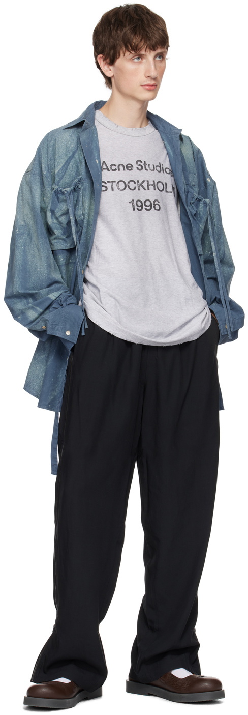 ACNE Size 36 Black Cotton Zip Up Casual Pants