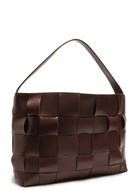 ST. Agni Woven Large Leather Tote - Chocolate - One Size