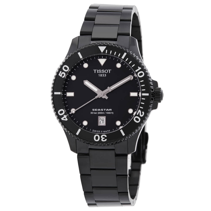 Photo: Tissot Seastar 1000 Quartz Black Dial Mens Watch T1204103305100