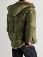RRL - Brinklow Faux Fur-Trimmed Quilted Recycled Shell Hooded Jacket - Green
