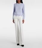 McQueen Lace-trimmed wool and cashmere sweater