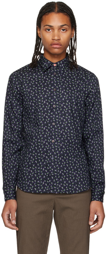 Photo: PS by Paul Smith Navy Floral Shirt