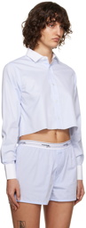 HommeGirls Blue Cropped Shirt