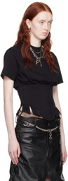 Dilara Findikoglu Black Corset T-Shirt