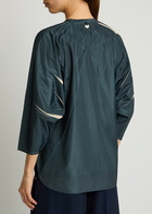 High Printed Satin Blouse Multicoloured 1