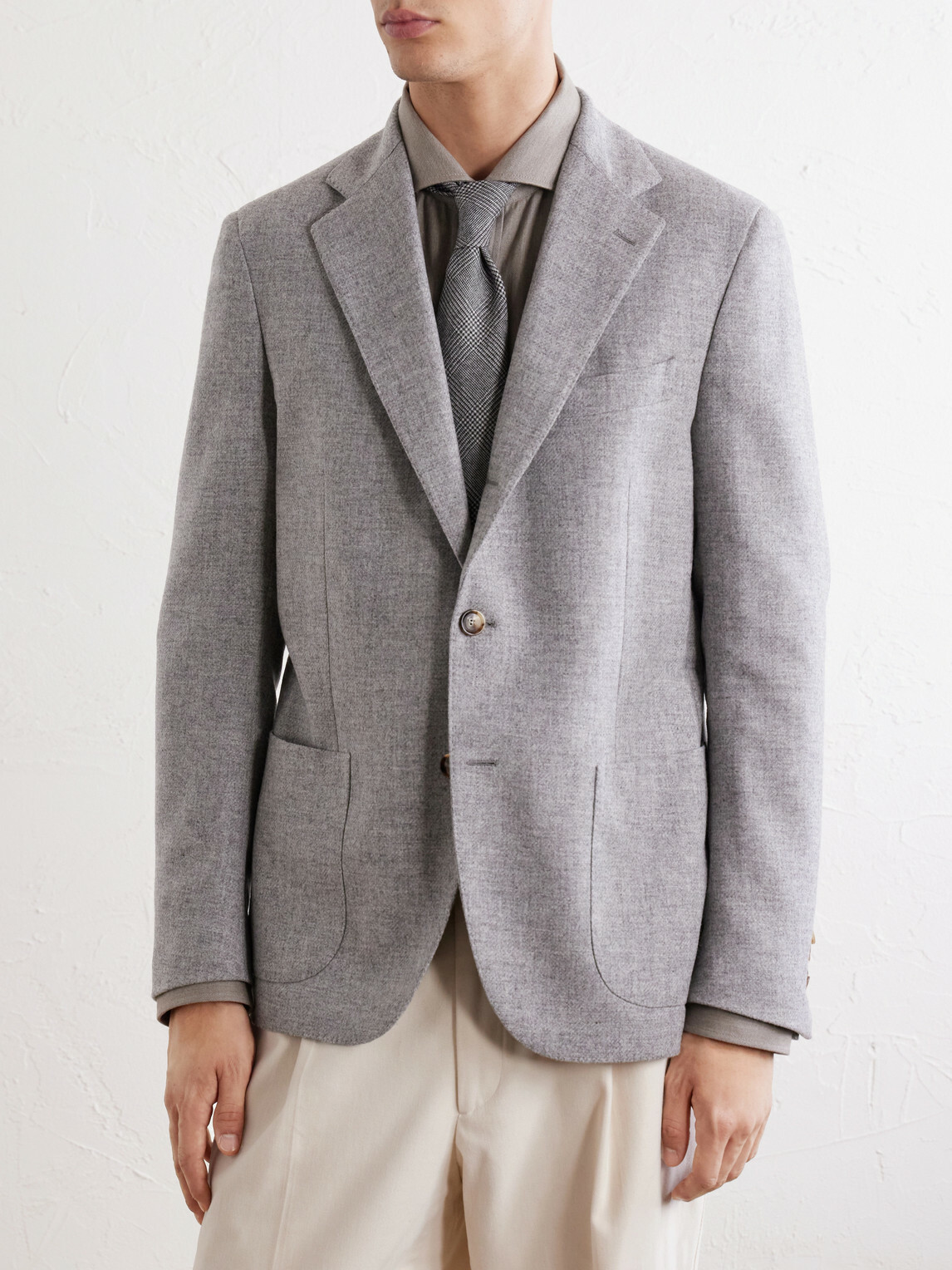 De Petrillo - Posillipo Wool and Cashmere-Blend Blazer - Gray
