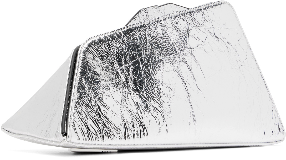 The Attico Silver '8.30 PM' Oversized Clutch