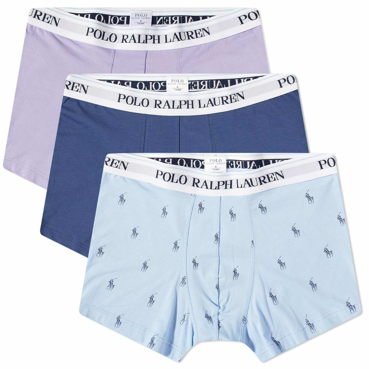 Polo Ralph Lauren Men's Classic Trunk - 3 Pack in Lavender/Blue Aop ...