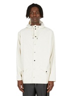 Short Hooded Jacket in White
