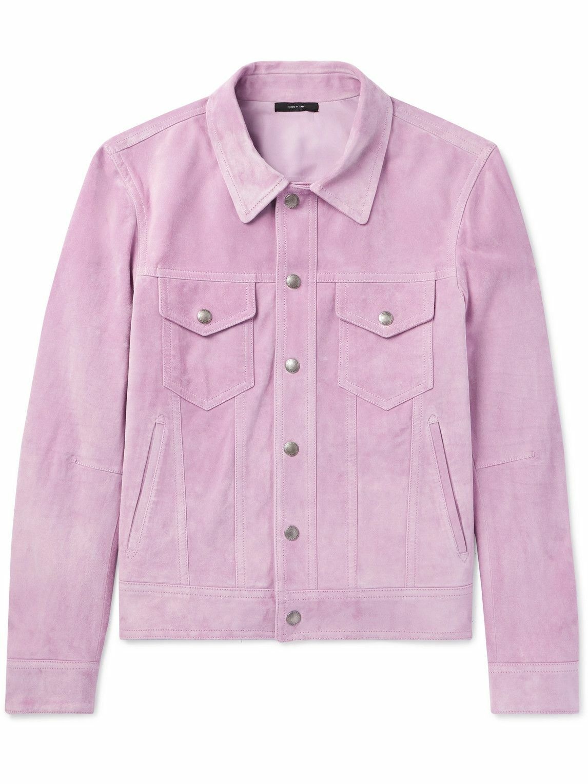 Photo: TOM FORD - Brushed Suede Trucker Jacket - Purple