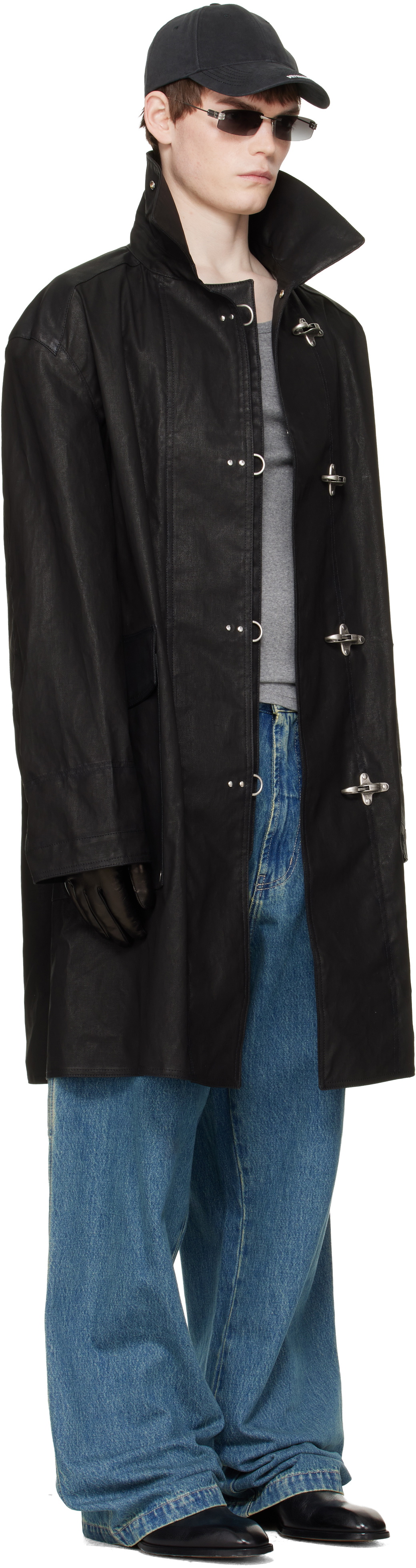 VETEMENTS Black Fireman Hooks Coat