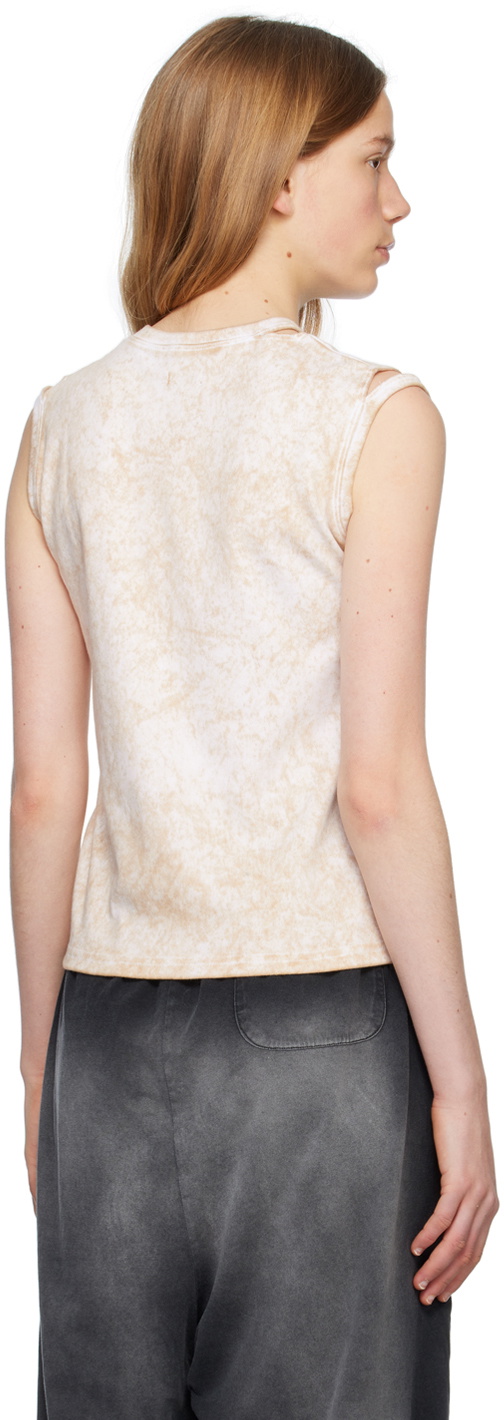 BARRAGÁN Beige 'Canceled Twice' Tank Top