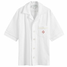 Casablanca Men's Monogram Towelling Short Sleeve Shirt in White