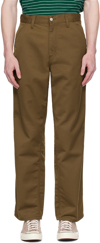Photo: Carhartt Work In Progress Brown Simple Trousers