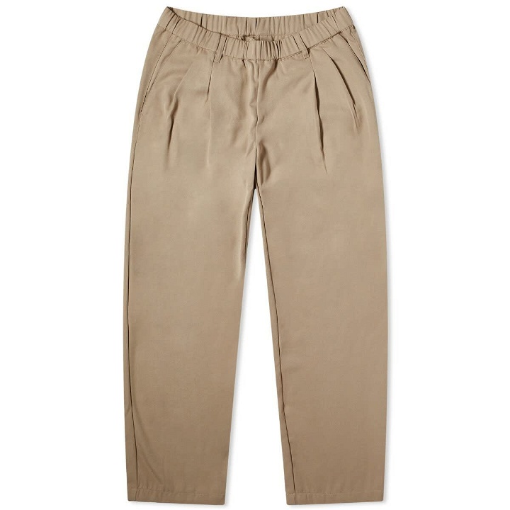 Photo: Dime Men's Pleated Twill Trousers in Tan