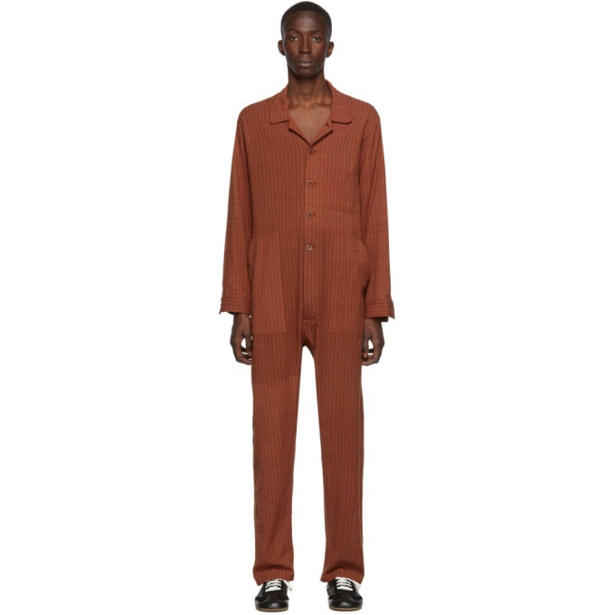 Photo: Bode Red Narrow Stripe Jumpsuit
