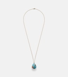 Yvonne Léon Pendentif L'océan 9kt gold necklace with turquoise, diamonds, and gemstones