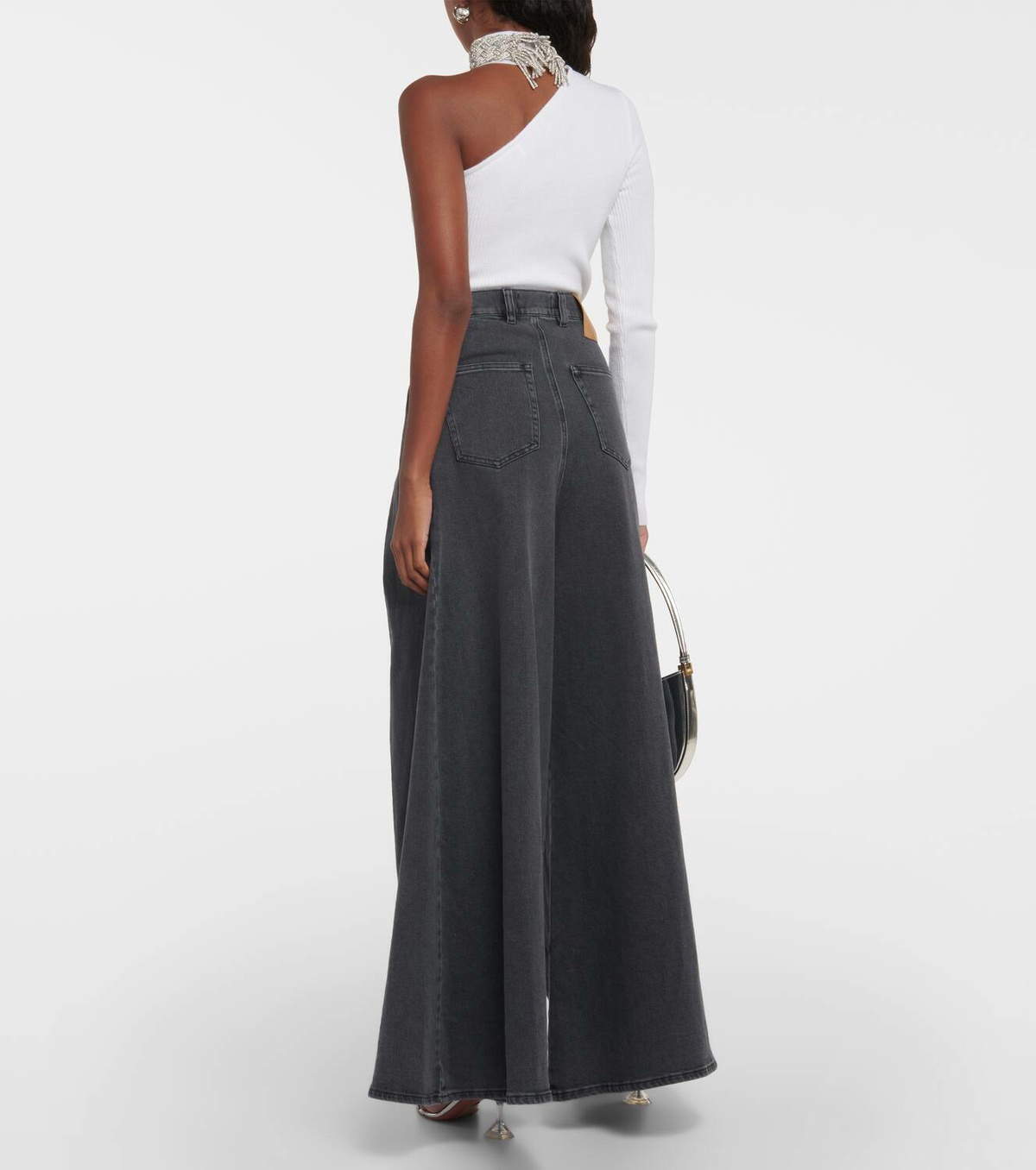 Giuseppe di Morabito Oversized pleated wide-leg jeans