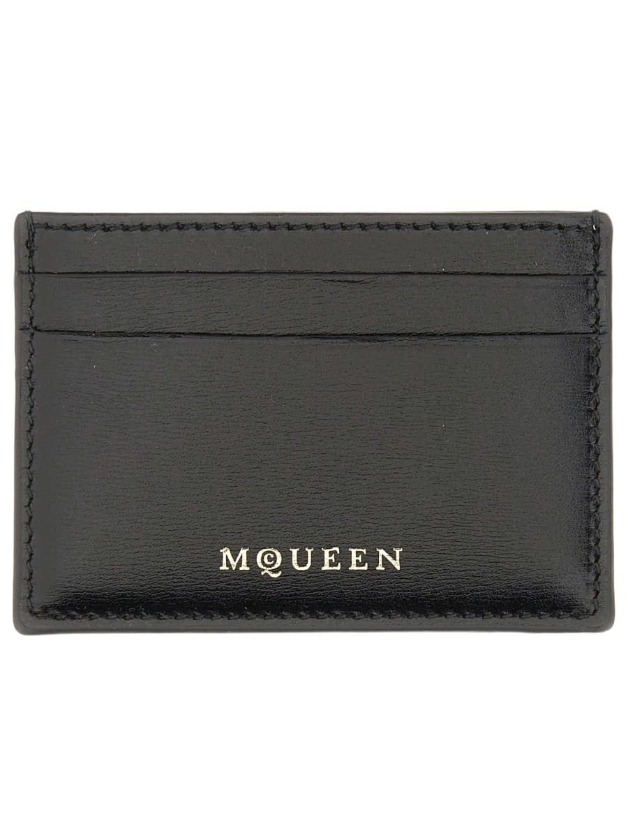 Alexander McQUEEN SKULL CARD 財布 [正規品/関税込/送料込] Alexander McQueen | Black skull and stud card holder | Savannahs